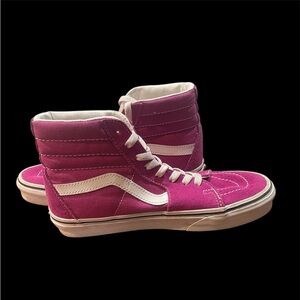 VANS Off The Wall Women's Pink High-Top. Dewberry.EUC